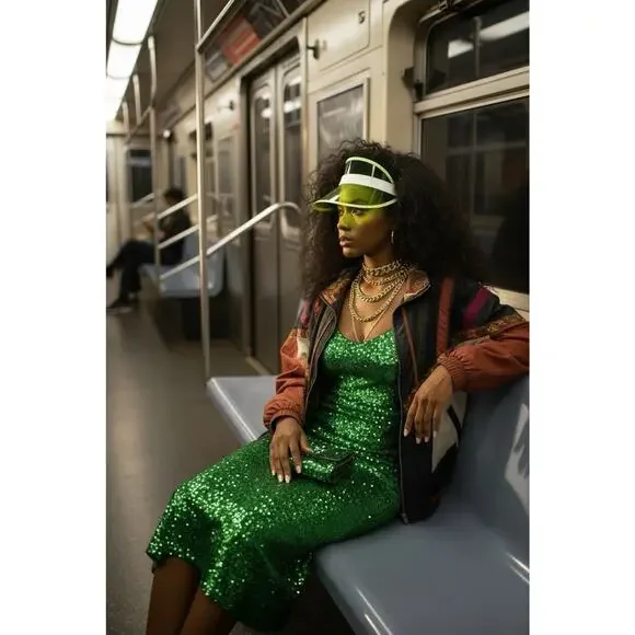 Vintage 90s RE Sport River Edge Bomber Jacket M Nylon Geometric Colorblock Retro - Picture 5 of 16